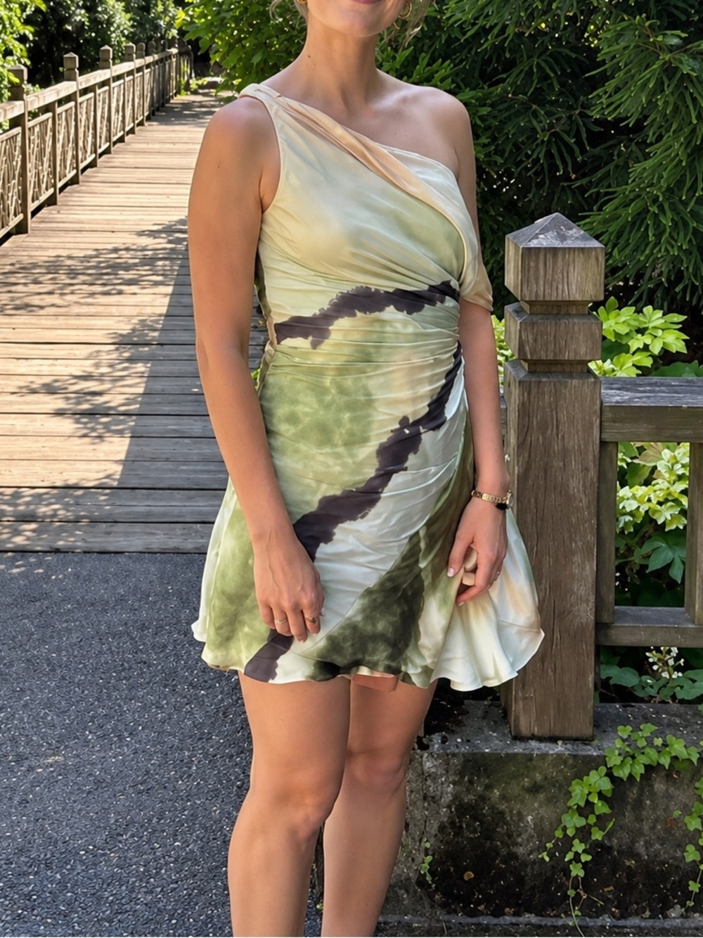 AMUR Elowen One-Shoulder Mini Dress
